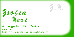 zsofia meri business card