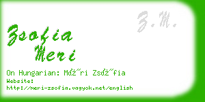 zsofia meri business card